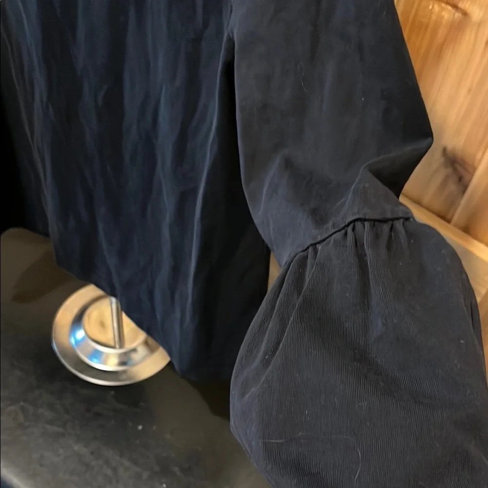 J. Crew Black Shirt with Bell Sleeves